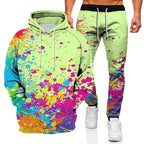 Ink Graffiti 3D Printed Hoodie and Sweatpants Set