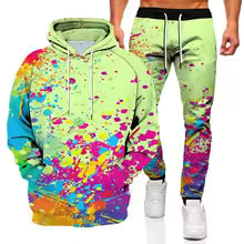 Ink Graffiti 3D Printed Hoodie and Sweatpants Set