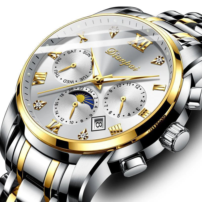Men's Automatic Mechanical Watch with Moon Phase