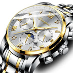 Men's Automatic Mechanical Watch with Moon Phase