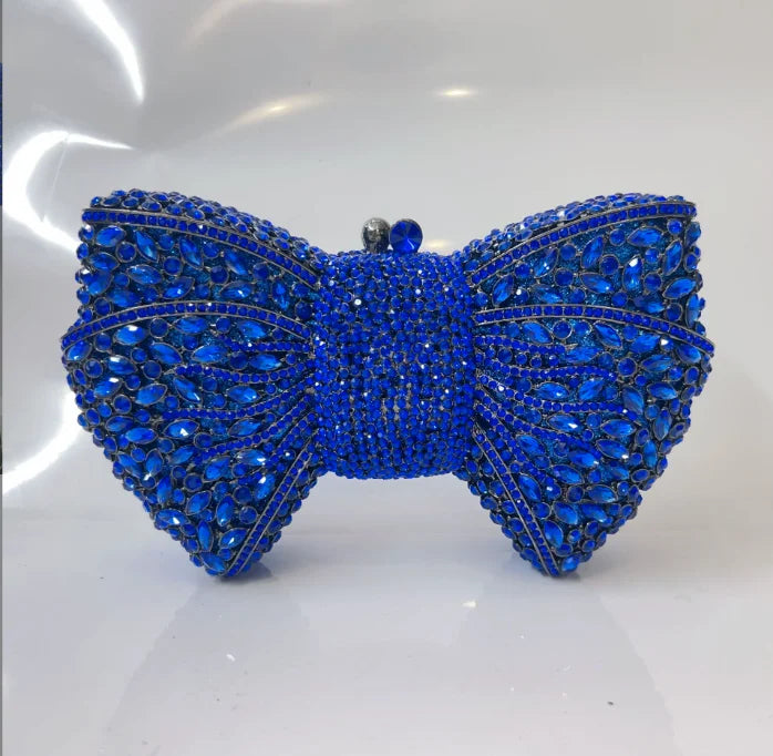Women's Luxury Rhinestone Bow Wedding Evening Clutch Bag