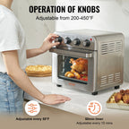 19-Quart Stainless Steel Air Fryer Toaster Oven Combo