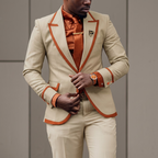 Men's Elegant Slim Fit 2-Piece Suit Set
