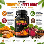 Turmeric Beet Root Complex Antioxidant Energy Supplement Capsules