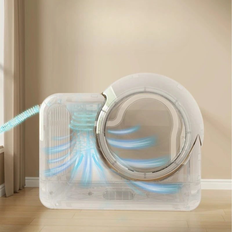 Ventilated Enclosed Cat Litter Box for Cats