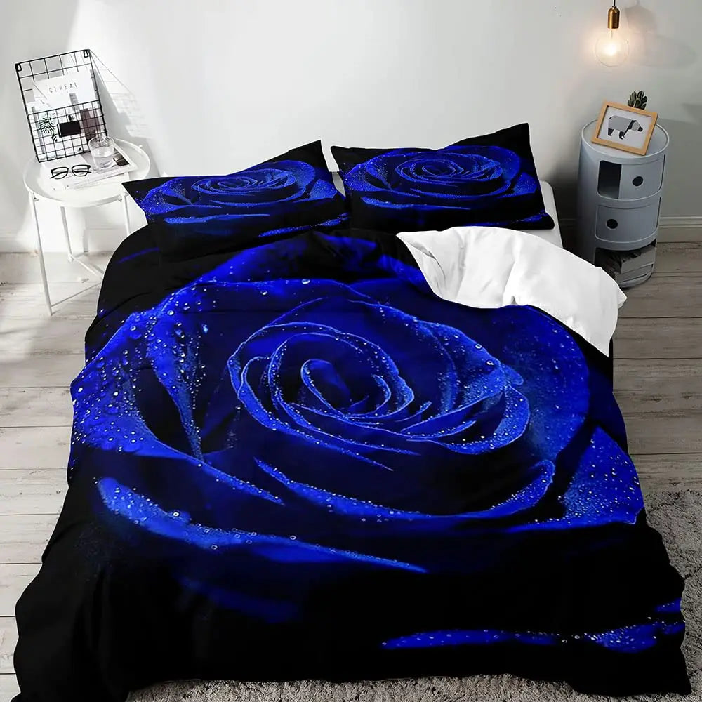 Gothic Floral Duvet Cover Set with Pillowcases