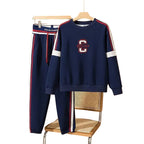 Women's Plush Thickened Round Neck Casual Sports Two-Piece Set
