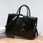 Women's Solid Color PU Leather Shoulder Tote Bag