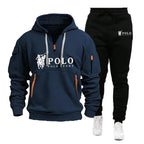 Men's Windproof Hoodie and Pants Two Piece Set