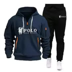 Men's Windproof Hoodie and Pants Two Piece Set