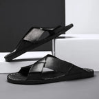 Men's Luxury Handmade Leather Slide Sandals