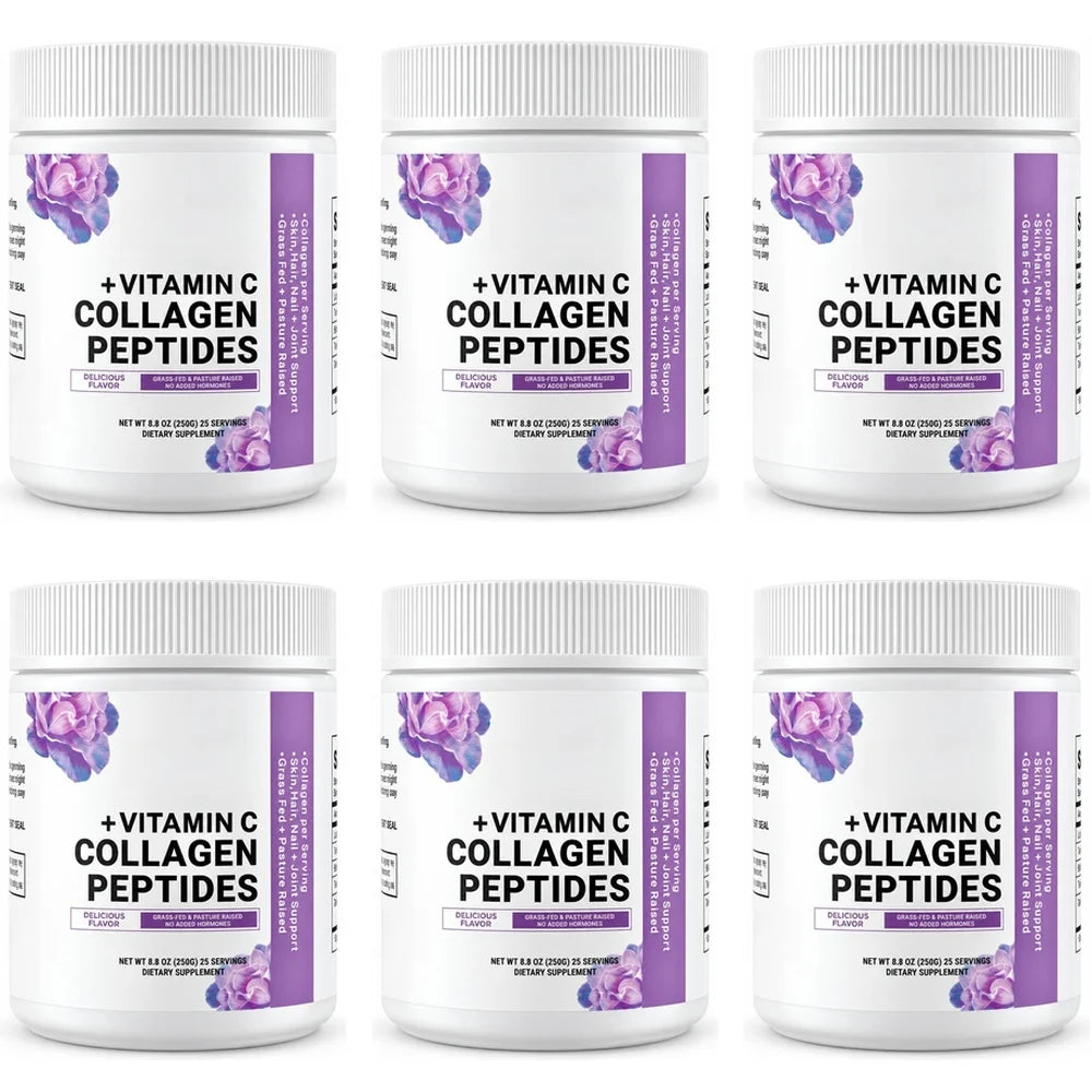 Collagen Peptides Powder Hyaluronic Acid Vitamin C Berry Flavor
