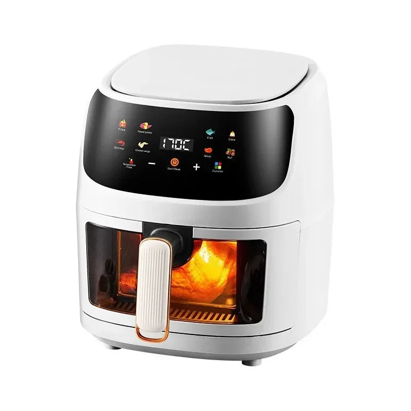 8.5-Quart 1400W Programmable Smart LED Touch Air Fryer with Viewing Window