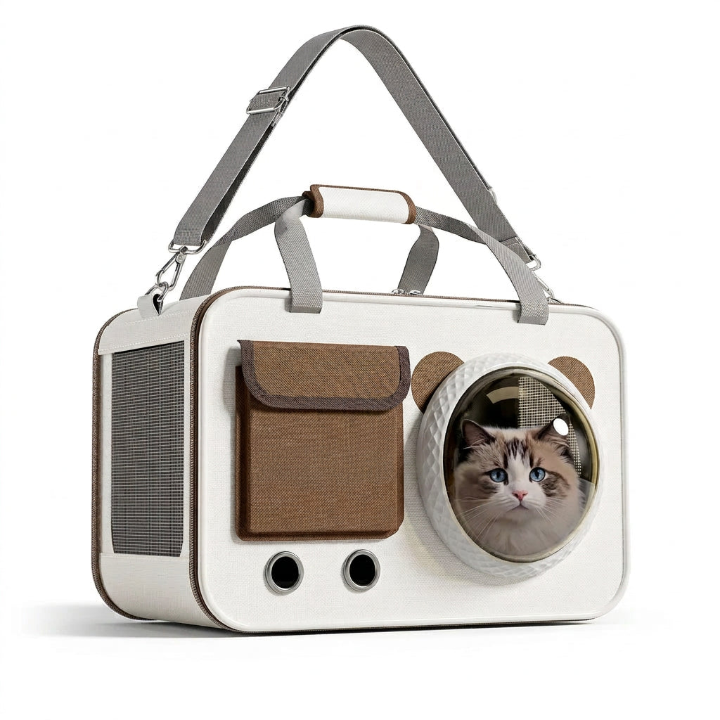 Large Capacity Cat Backpack Carrier with Bubble Window for Cats