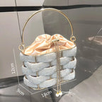 Women's Luxury Rhinestone Bucket Evening Clutch Bag