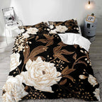 Gothic Floral Duvet Cover Set with Pillowcases