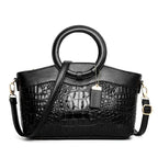 Women's Crocodile Pattern Handbag Shoulder Tote Bag H303-2
