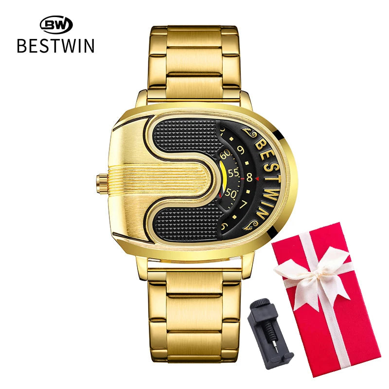 Men's Luxury Stainless Steel Quartz Wristwatch