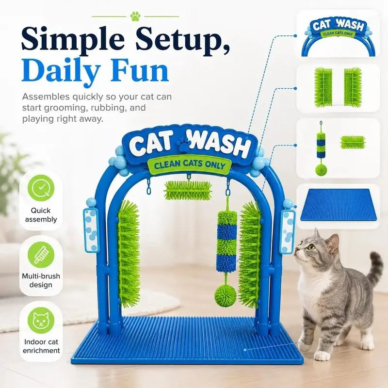 Self Grooming Cat Arch with Soft Brushes