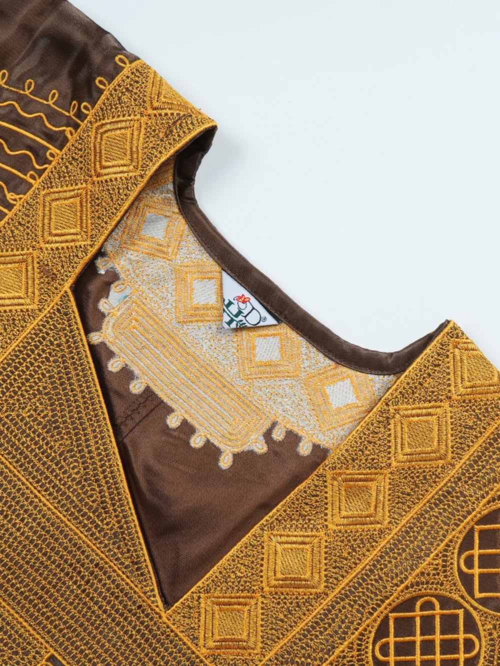Women's Traditional African Dashiki Ankara Embroidered Maxi Dress