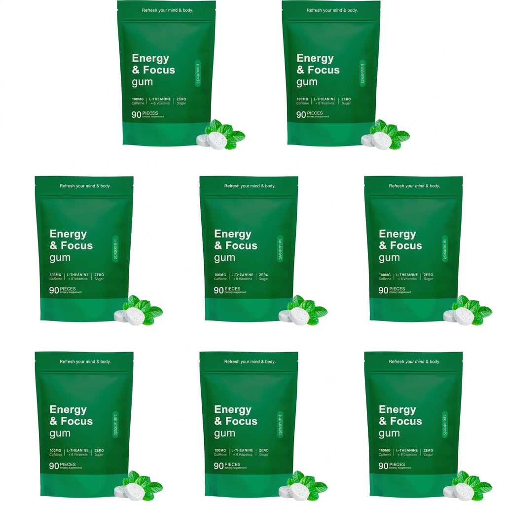 Energy and Focus Green Coffee Bean Caffeine L-Theanine Chewable Tablets