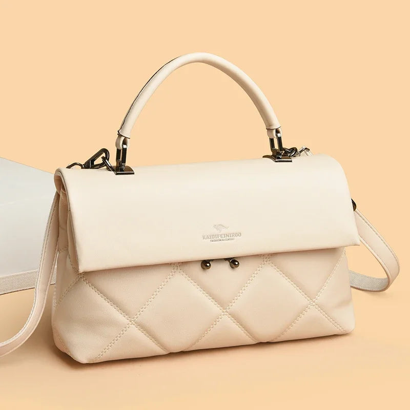 Women's Luxury Soft Leather Crossbody Shoulder Handbag