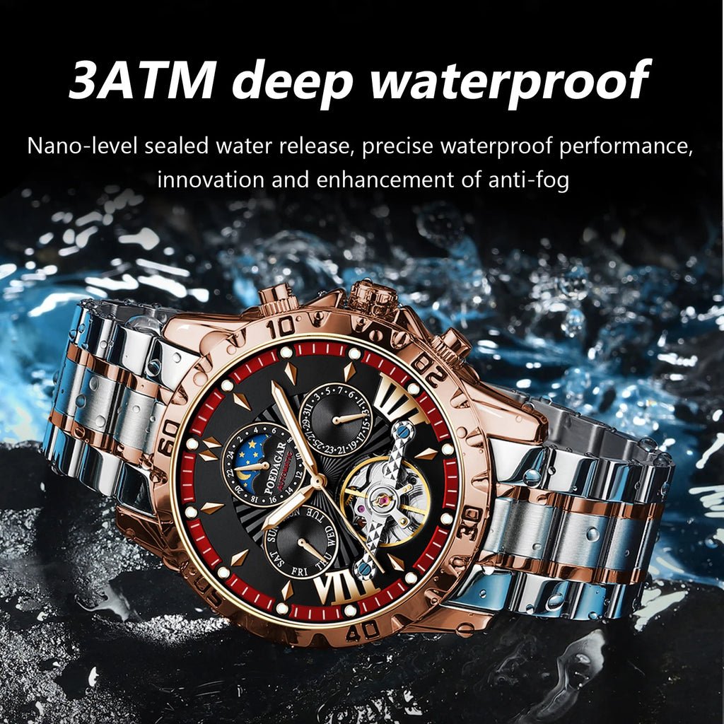 Men's Luxury Hollow Tourbillon Automatic Mechanical Watch