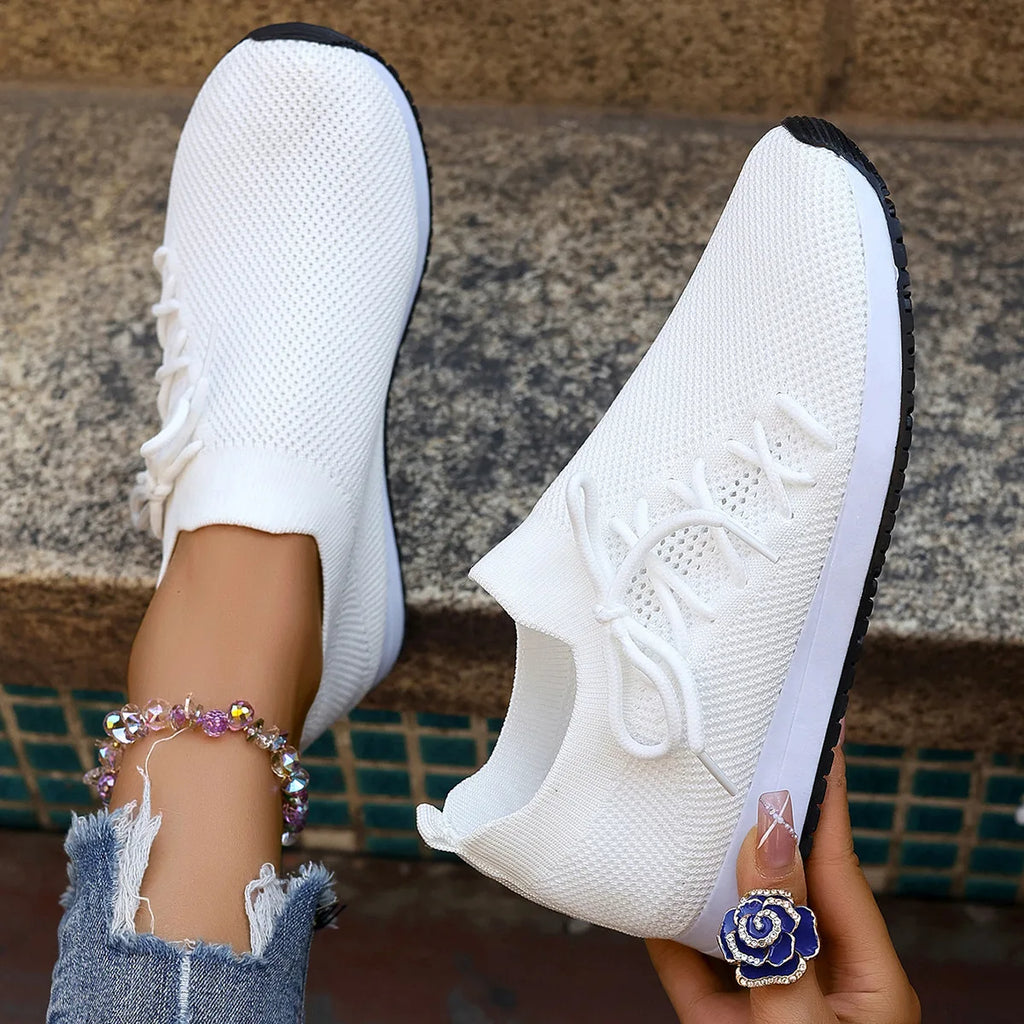 Women's Breathable Mesh Walking Flat Casual Sneakers 2026