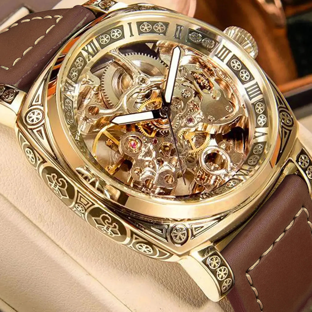 Men's Automatic Tourbillon Hollow Mechanical Watch