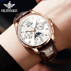 Men's Automatic Mechanical Watch with Moon Phase