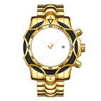 Men's Fashion Large Dial Water-Resistant Quartz Wristwatch