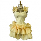 Women's Elegant Ruffled Hem Sleeveless Mini Dress