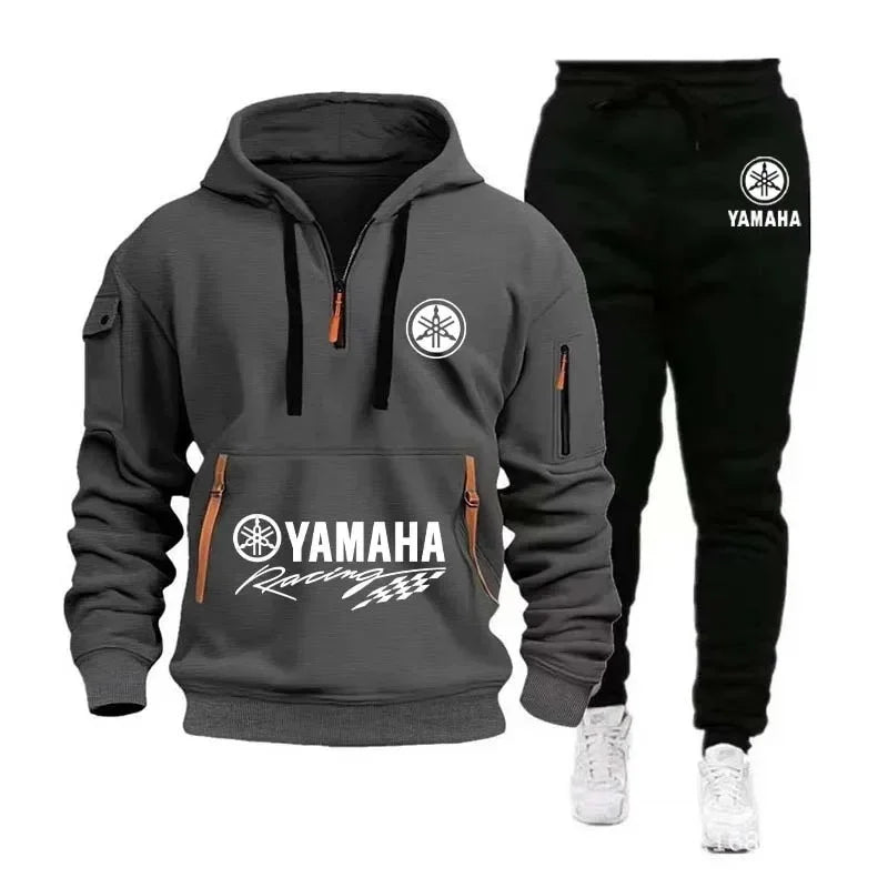 Men's Half Zip Hoodie and Jogger Pants Set