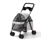 Foldable Breathable Mesh Pet Stroller for Cats Dogs