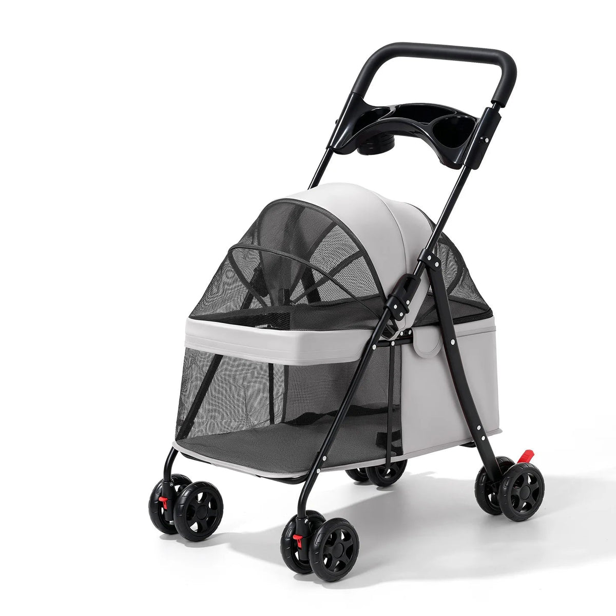Foldable Breathable Mesh Pet Stroller for Cats Dogs