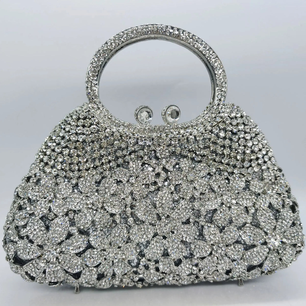 Women's Luxury Daisy Flower Rhinestone Evening Clutch Bag