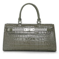 Women's Crocodile Pattern Genuine Leather Handbag Shoulder Tote Bag