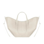 Women's Solid Color Genuine Leather Handbag Shoulder Tote Bag