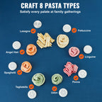 Automatic Electric Pasta Maker Machine with 8 Discs 1.1 lb Capacity