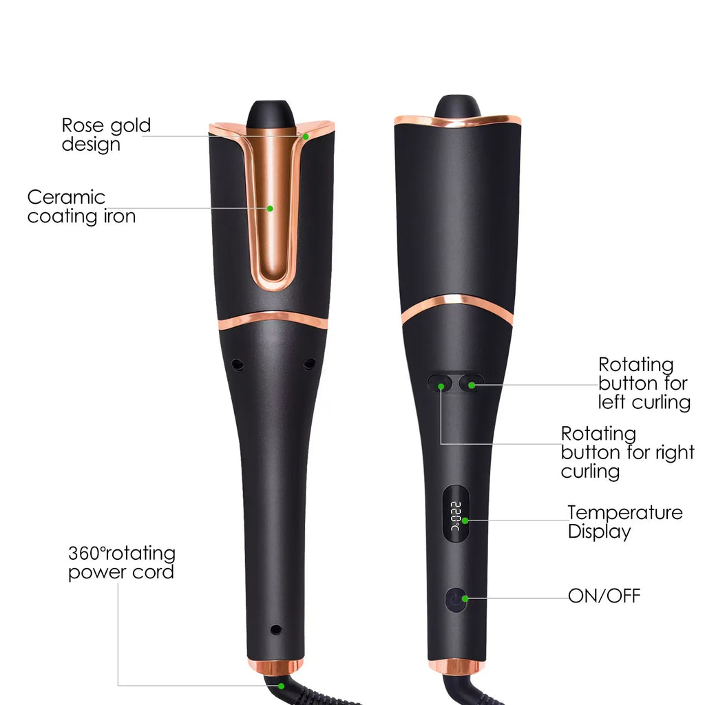 Automatic Ceramic Curling Iron with LED Display