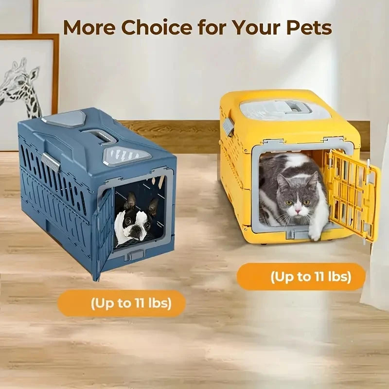 Foldable Pet Travel Carrier Dog Cage for Cats Dogs