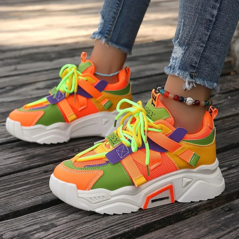 Women's Breathable Mesh Platform Sneakers