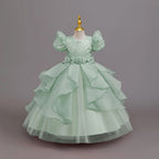 Girls' Long Formal Ball Gown Dress for Christmas and Weddings