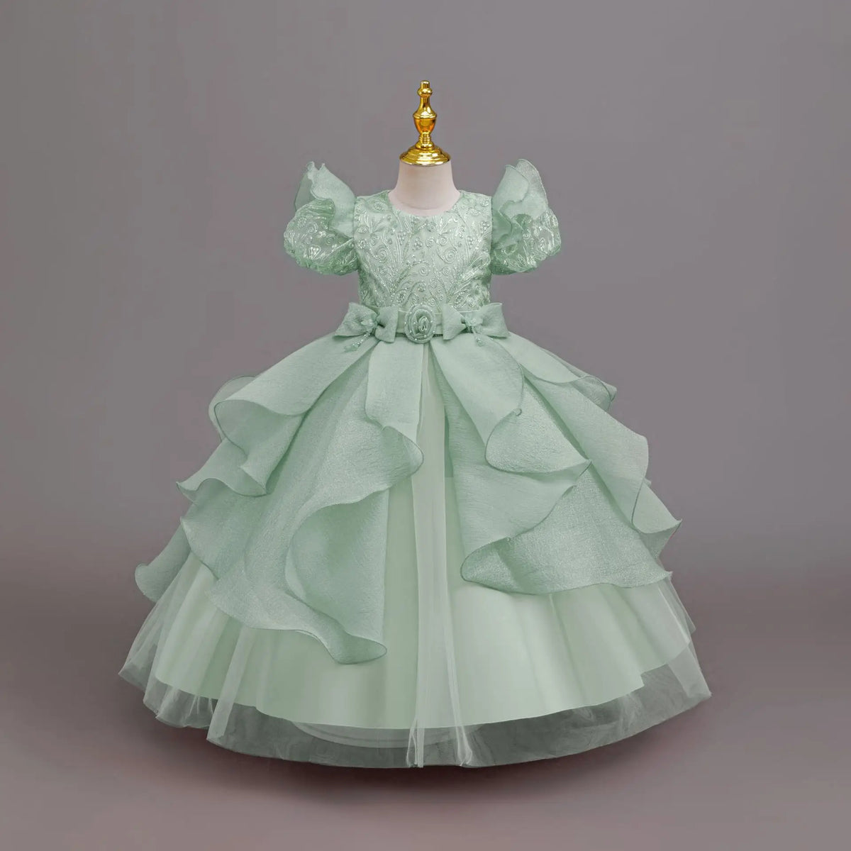 Girls' Long Formal Ball Gown Dress for Christmas and Weddings