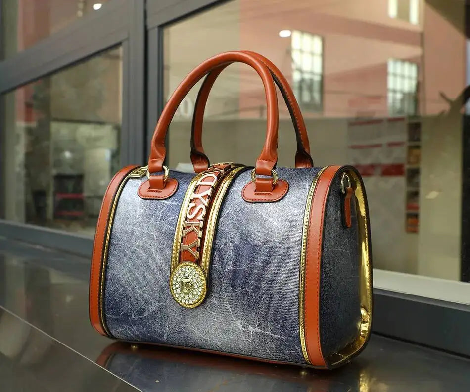 Women's Crocodile Pattern Leather Handbag Crossbody Bag