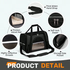 Foldable Airline Approved Pet Carrier Bag for Cats Dogs