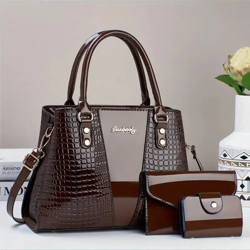 Women's Animal Print PU Leather Shoulder Tote Bag