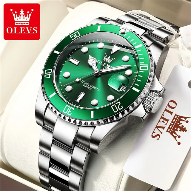 Men's Quartz Stainless Steel Watch with Auto Date