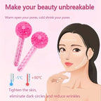 2Pcs Ice Globes Facial Massager Cooling Roller for Face and Eyes