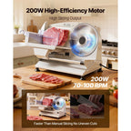 Electric Meat Slicer with 2 Stainless Steel Blades 200W
